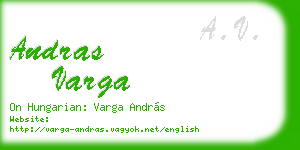 andras varga business card