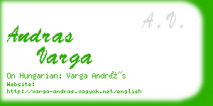 andras varga business card